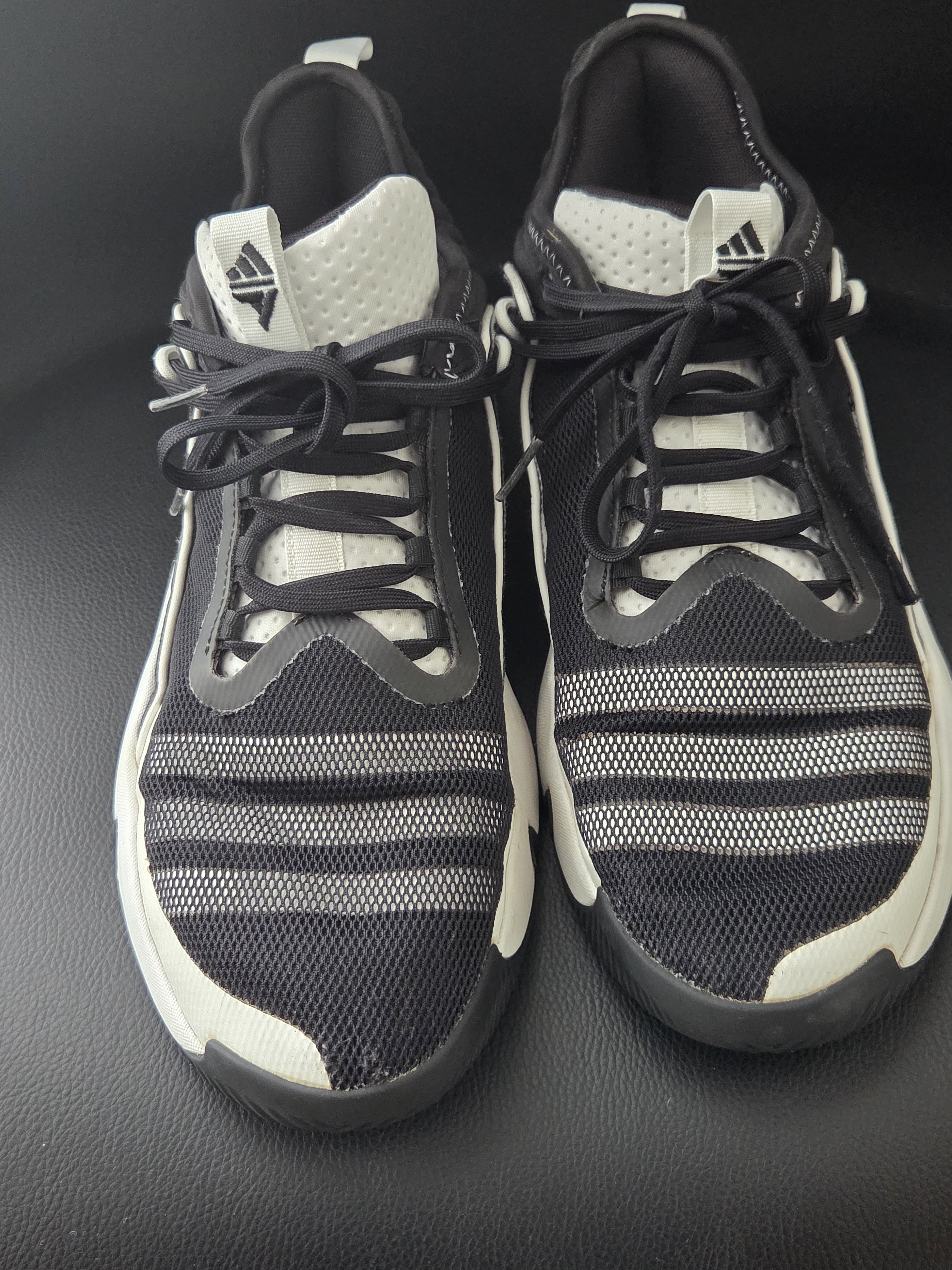 Adidas Trae Young- Black & White Mesh Sneakers